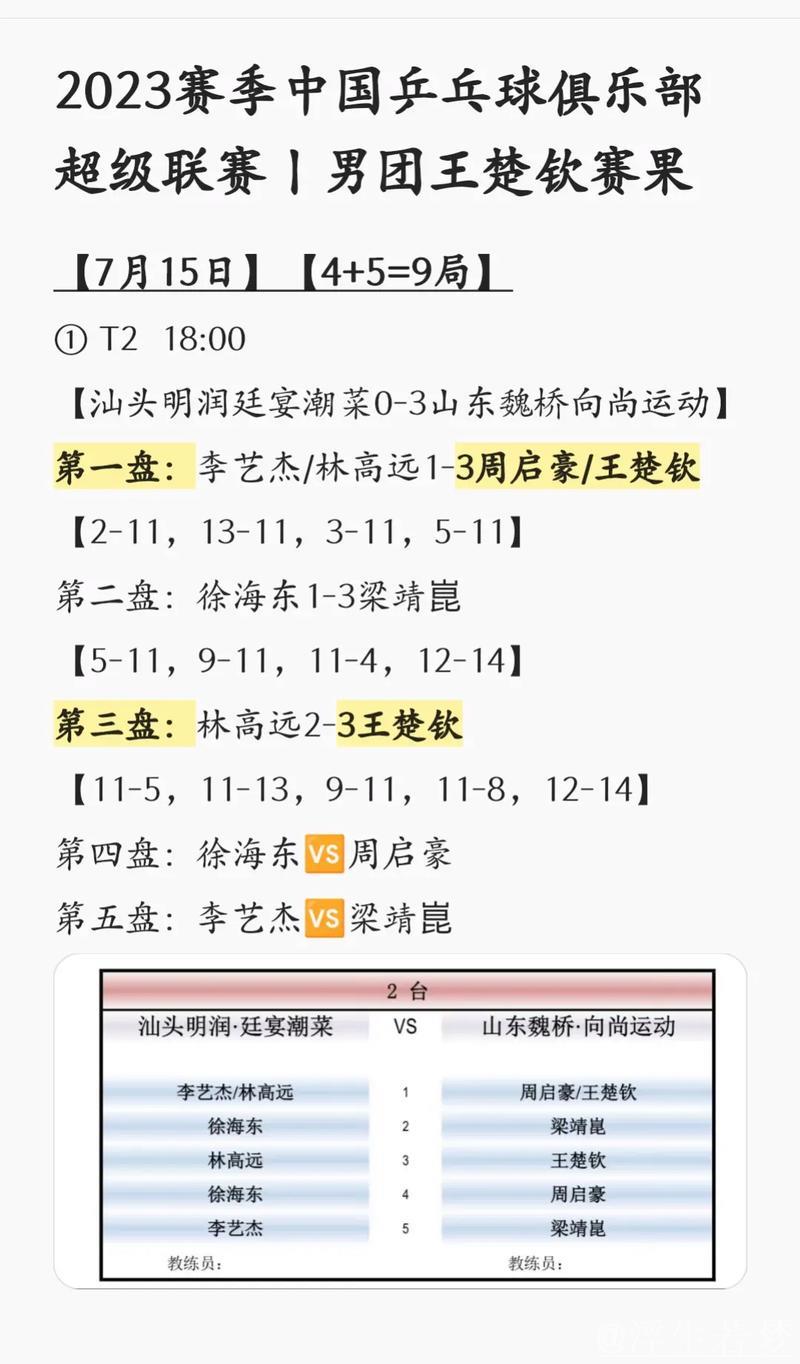 山东魏桥豪取乒超赛季八连胜